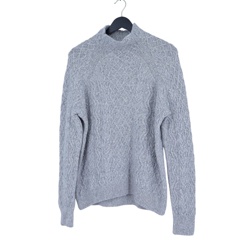 Vince Merino Wool Blend Pullover Sweater Cable Knit Mock Neck Women's S
